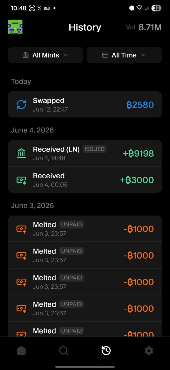 Payment history
